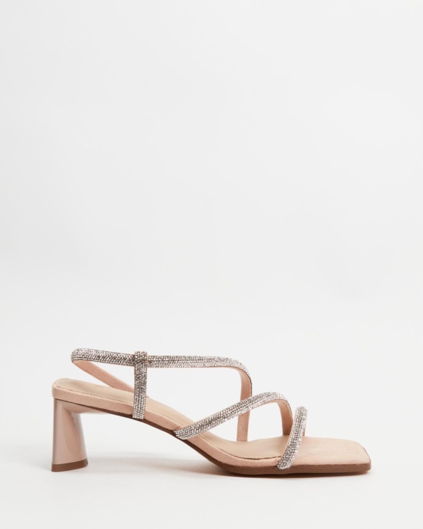 Aldo Fashion Gannateriel Sling Back Tacón Sandalia Hueso