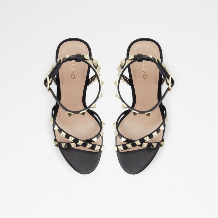 Sandalias De Tacón Geegully Negras De Moda De Aldo