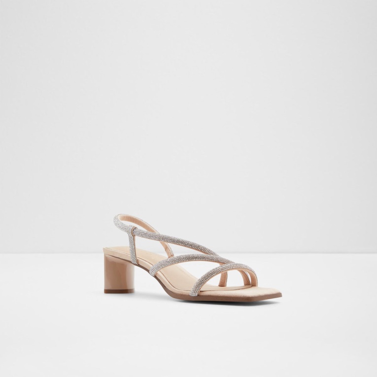 Aldo Fashion Gannateriel Sandalias De Tacón Hueso