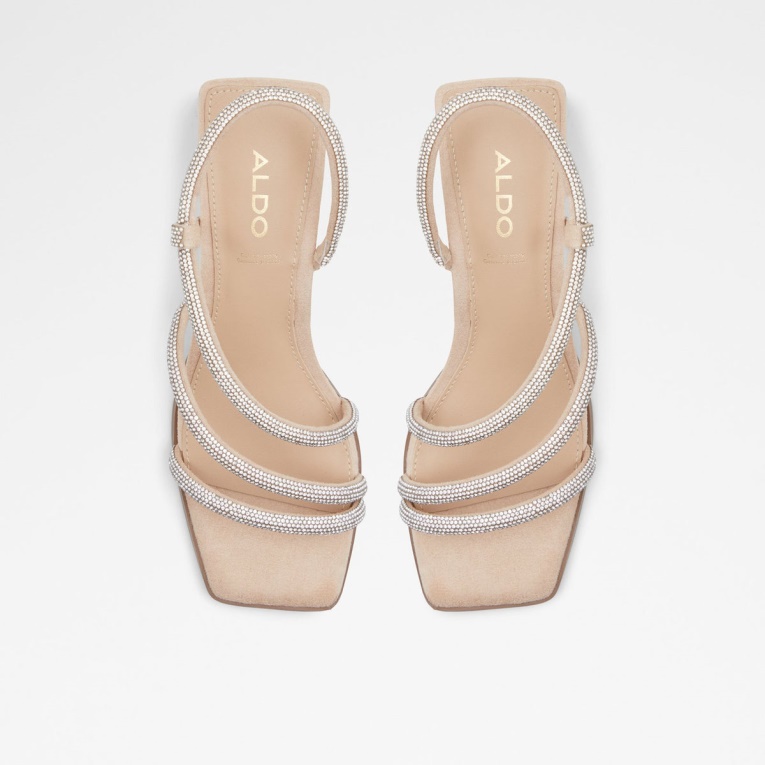 Aldo Fashion Gannateriel Sandalias De Tacón Hueso