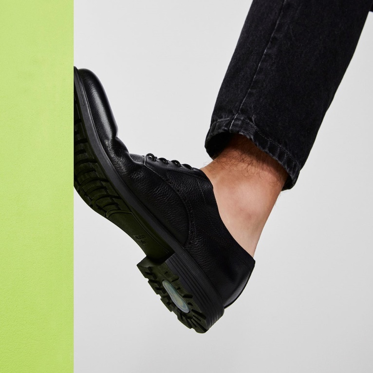 Aldo Nobel Zapato Con Cordones Negro Moda