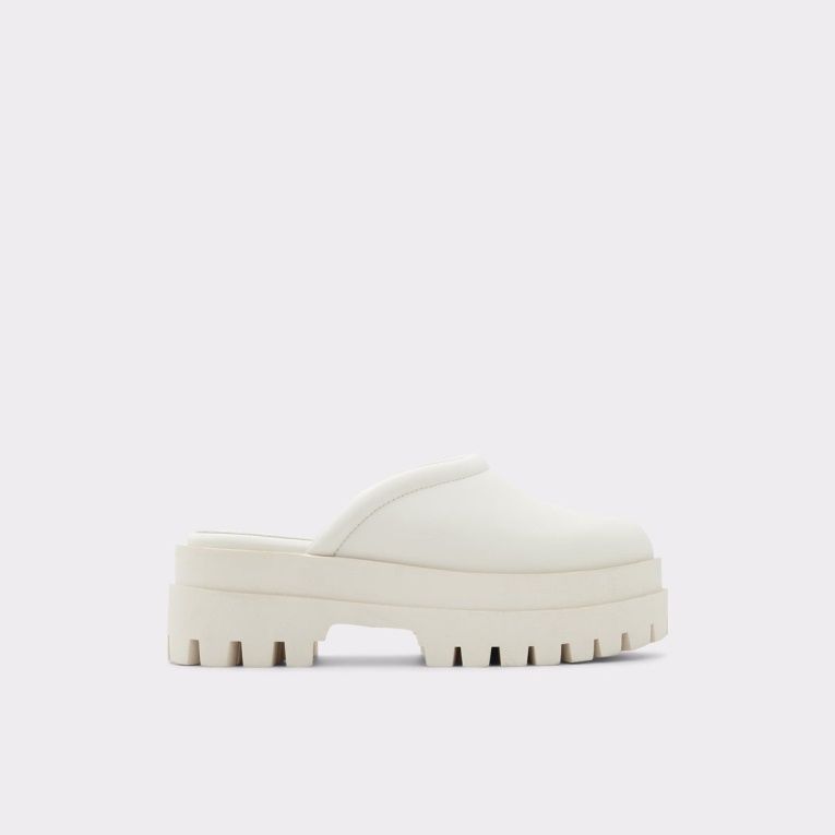 Biglease Zuecos Y Pantuflas Moda Aldo Blanco