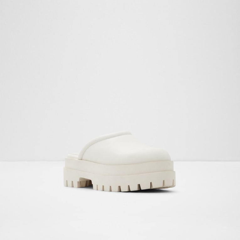 Biglease Zuecos Y Pantuflas Moda Aldo Blanco