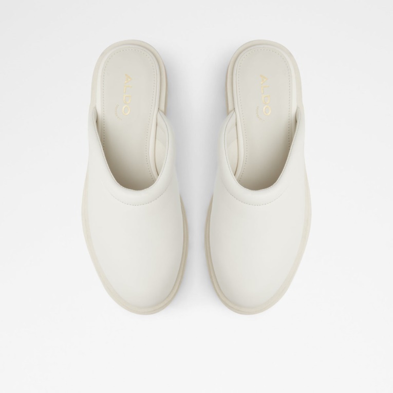 Biglease Zuecos Y Pantuflas Moda Aldo Blanco