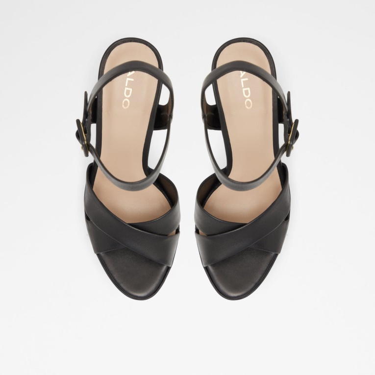 Moda Aldo Camelia Sandalias De Tacón Negro