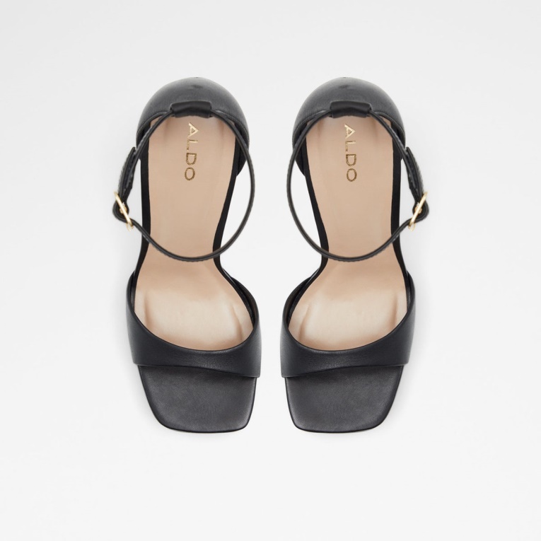 Sandalias De Tacón Negras Aldo Siza De Moda