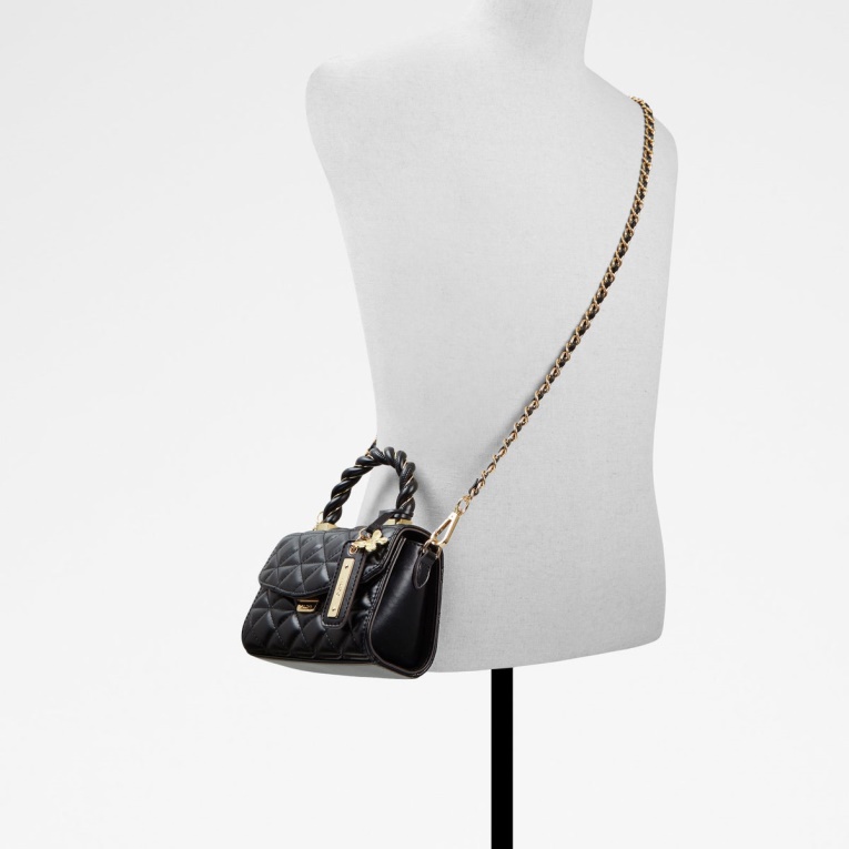 Bolso Con Asa En La Parte Superior Y Cintas Negras De Moda Aldo