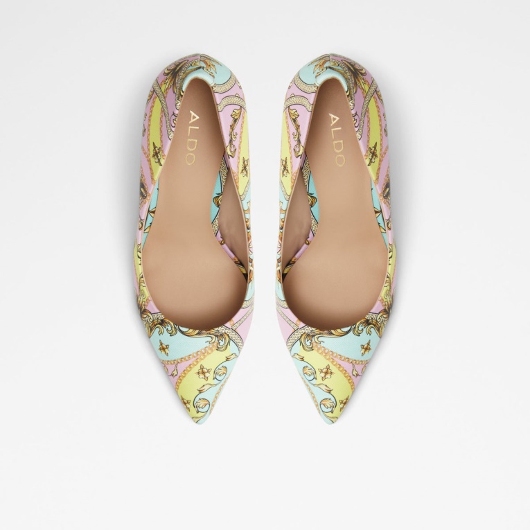 Zapatos De Tacón Stessy De Aldo Multicolor Brillante De Moda