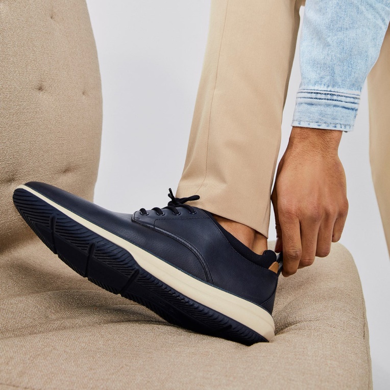 Zapato Con Cordones Aldo Bergen Azul Marino De Moda