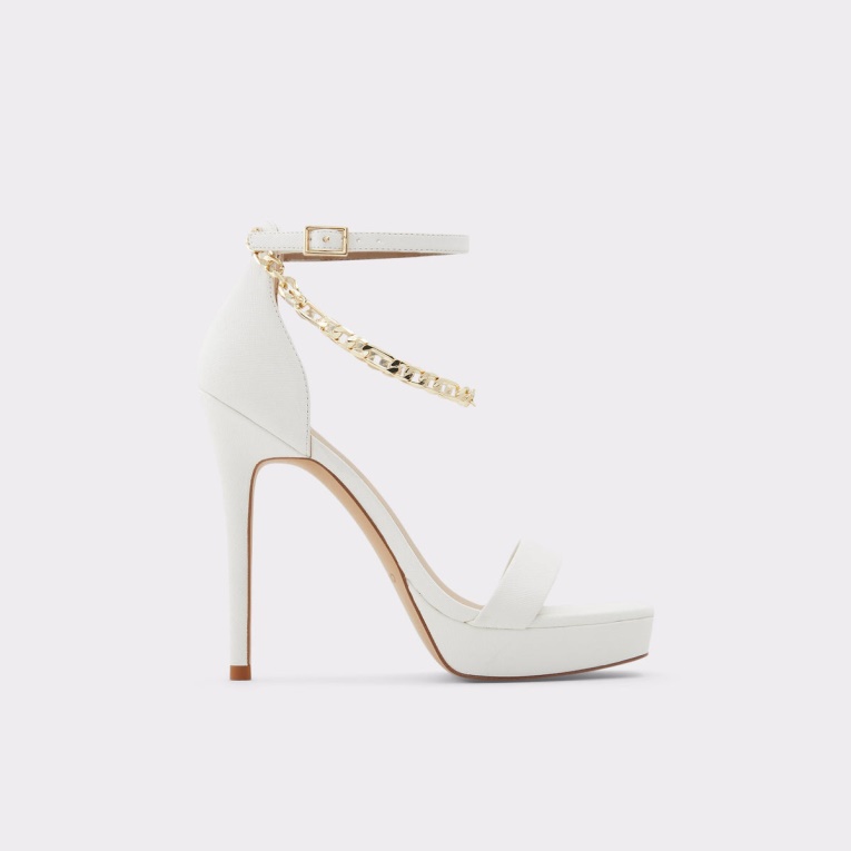 Blanco Scarlettchain Sandalias De Tacón Moda Aldo