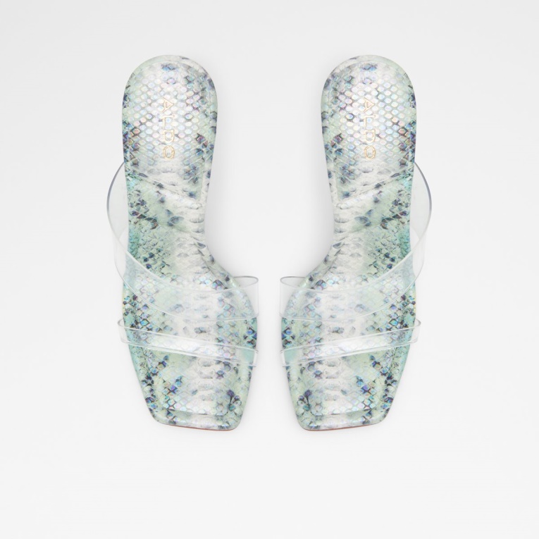 Moda Verde Claro Aldo Aderra Tacón Mule Tacón De Aguja