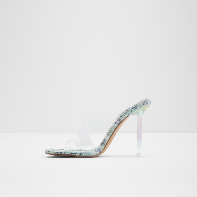 Mule Con Tacón Aderra Verde Claro Tacón De Aguja Moda Aldo