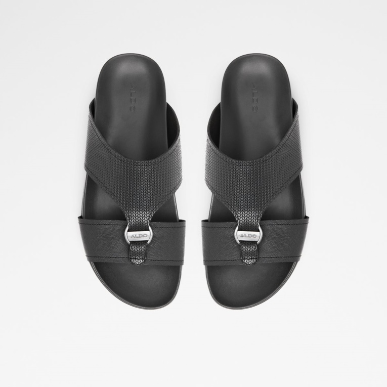 Sandalia Negra Adlar Slide Moda Aldo