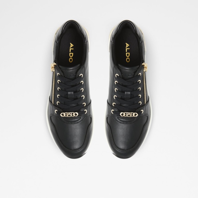 Aldo Adwiwiax Cuña Zapatilla De Deporte Cuña Tacón Negro Moda