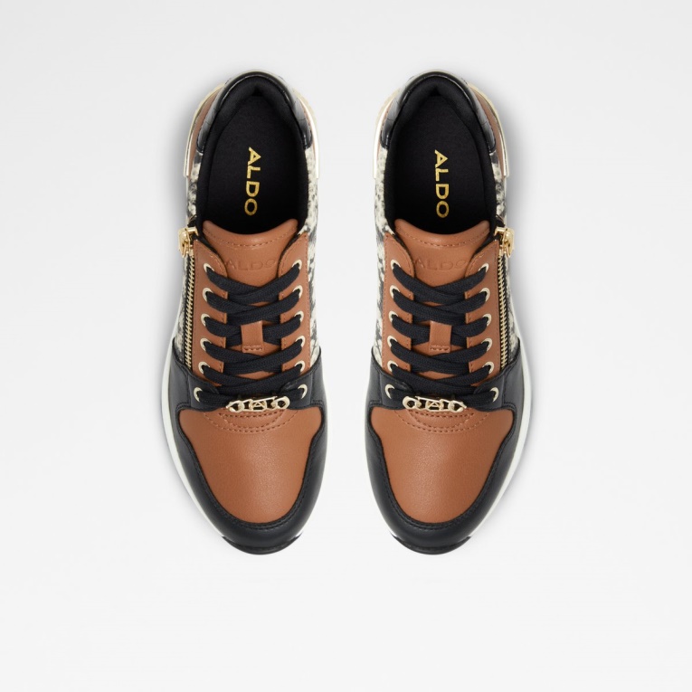 Zapatilla De Deporte Con Cuña Adwiwiax De Aldo En Negro Multimoda Con Tacón De Cuña