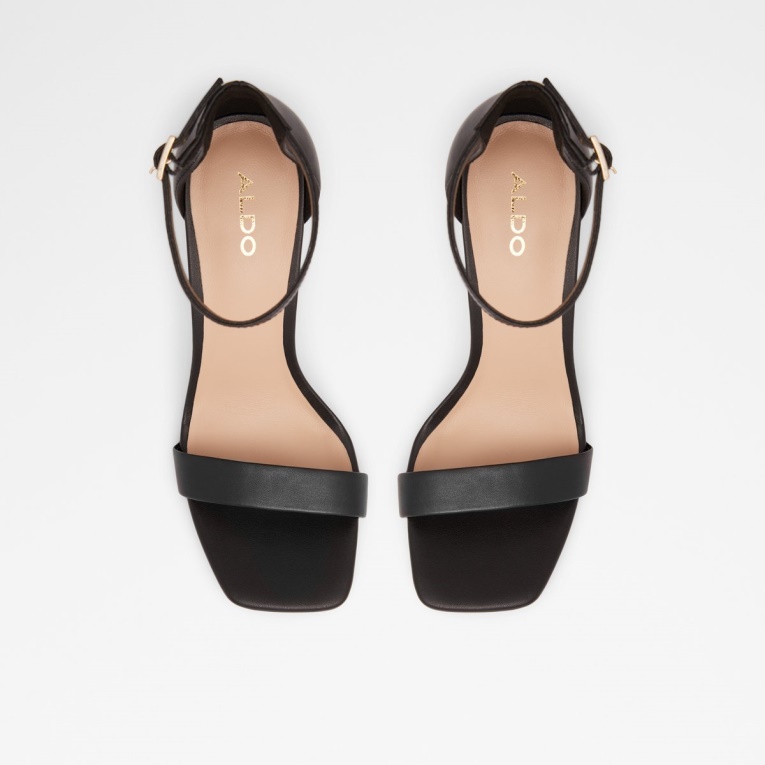 Negro Moda Aldo Afendaven Tacón Sandalia Tacón De Aguja