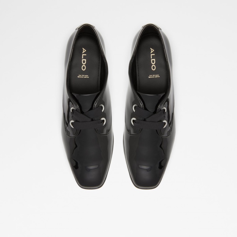 Aldo Agwenna Oxford Zapato Negro Sintético Charol Moda
