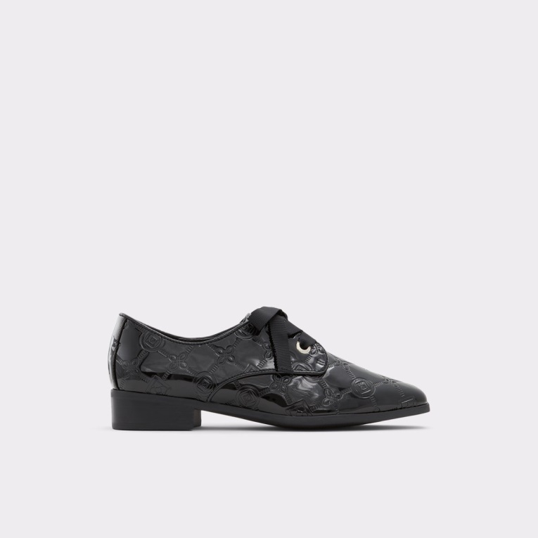 Zapato Oxford Aldo Agwenna De Charol Sintético Negro De Moda