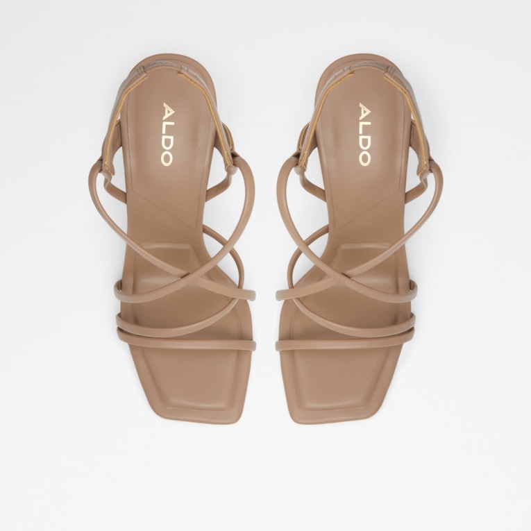 Sandalia De Tacón Con Tiras Amilia Gris De Moda Aldo