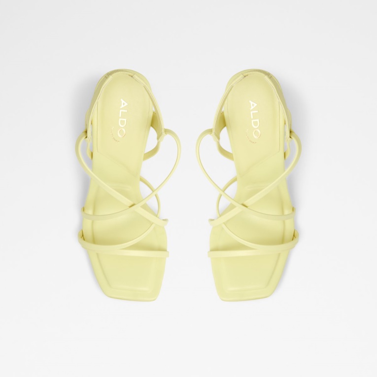 Amarillo Claro Amilia Sandalia De Tiras Con Tacón Moda Aldo