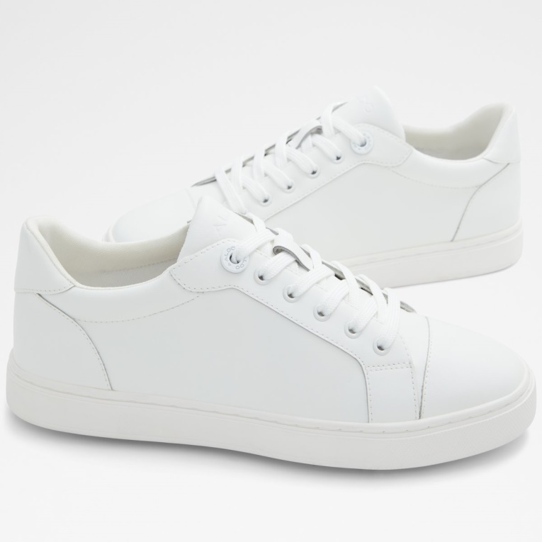 Moda Aldo White Astila Low Top Sneaker Cup Sole