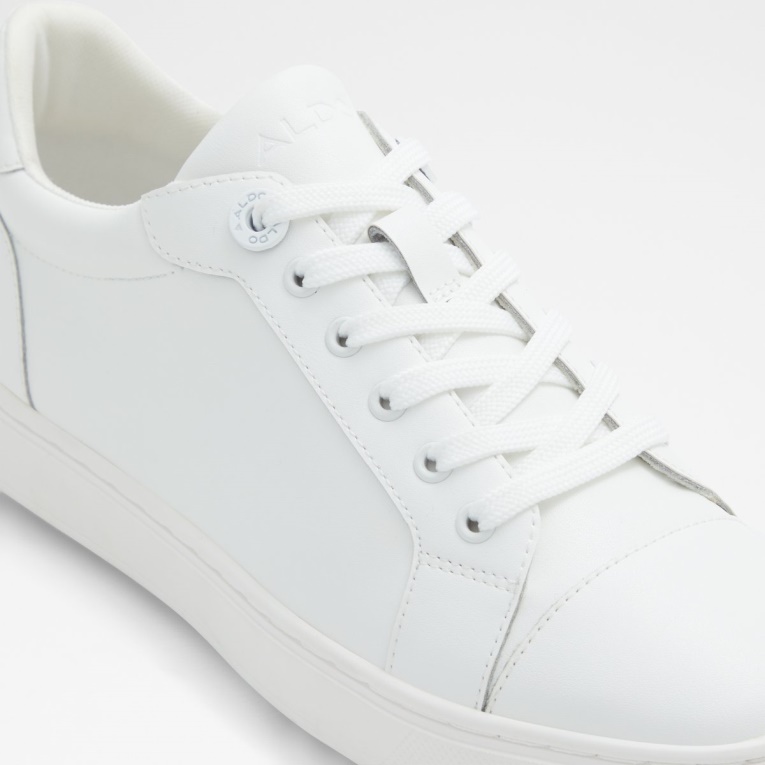 Moda Aldo White Astila Low Top Sneaker Cup Sole