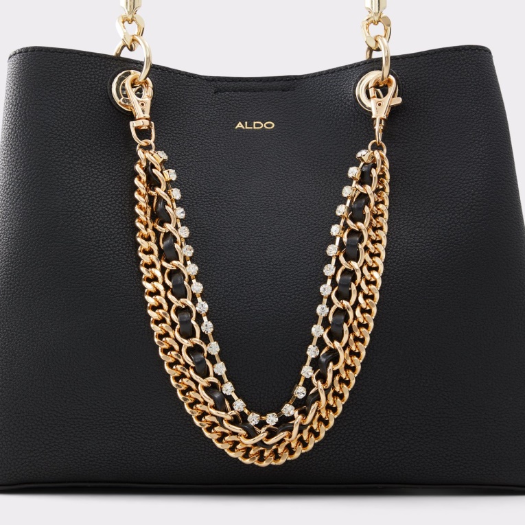Aldo Low Stock Astiraniel Bolso De Mano Cadena Negro-oro Multi Moda