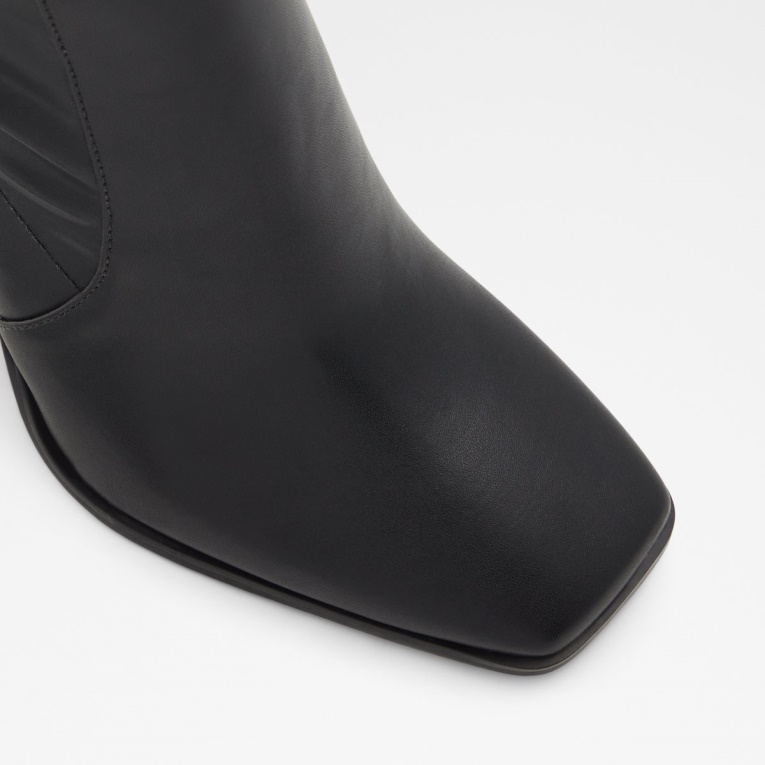 Negro Sintético Moda Aldo Aurla Botín Tacón Bloque
