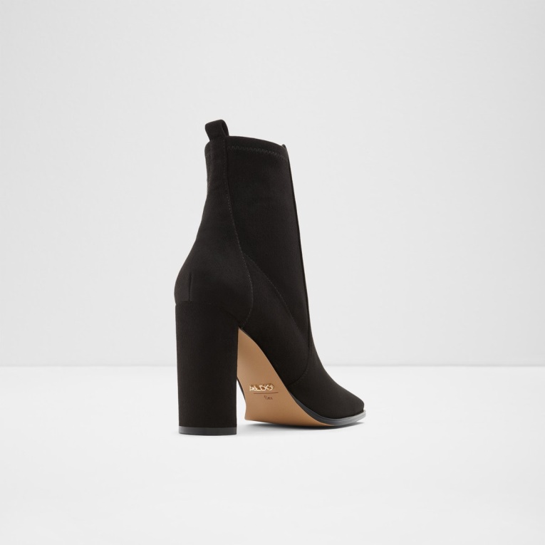 Negro Textil Microfibra Aldo Moda Botín Aurla Tacón Bloque