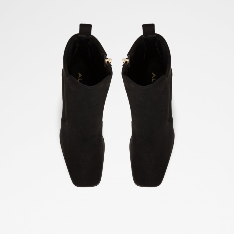 Negro Textil Microfibra Aldo Moda Botín Aurla Tacón Bloque