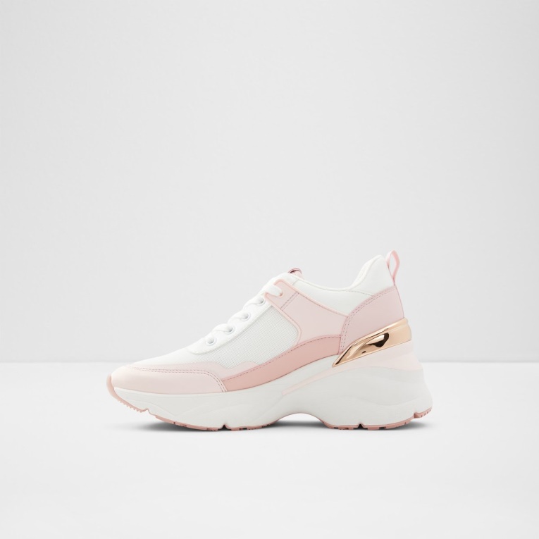 Zapatillas De Deporte Con Cuña Azuria Rosa Claro De Aldo Fashion Suela De Jogger