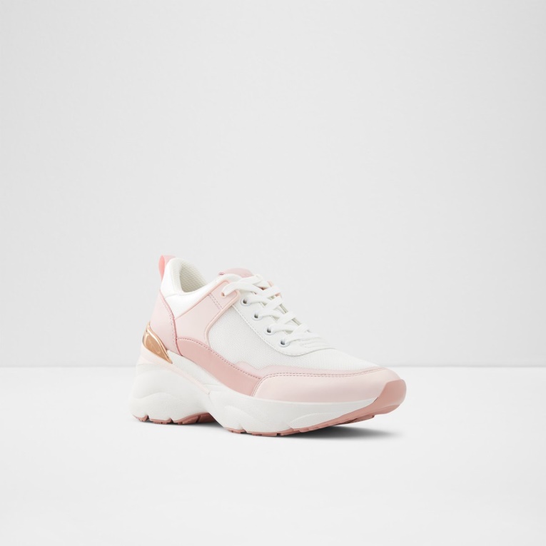 Zapatillas De Deporte Con Cuña Azuria Rosa Claro De Aldo Fashion Suela De Jogger