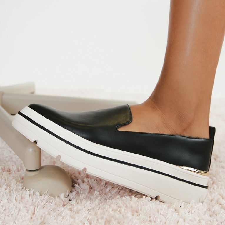 Negro Bajo Stock Banessi Slip On Plataforma Plana Moda Aldo