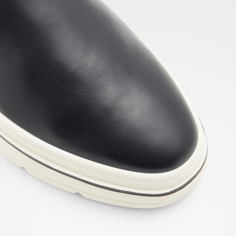 Negro Bajo Stock Banessi Slip On Plataforma Plana Moda Aldo