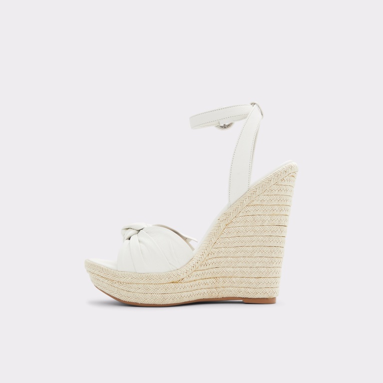 Blanco Aldo Moda Besch Cuña Sandalia Tacón De Cuña
