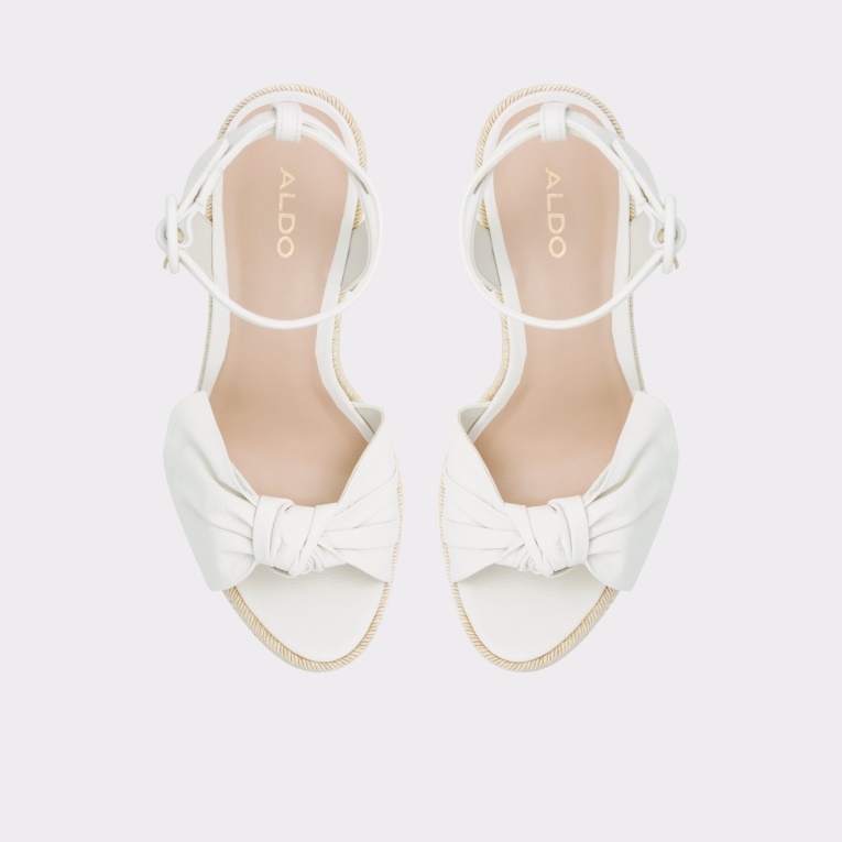Blanco Aldo Moda Besch Cuña Sandalia Tacón De Cuña