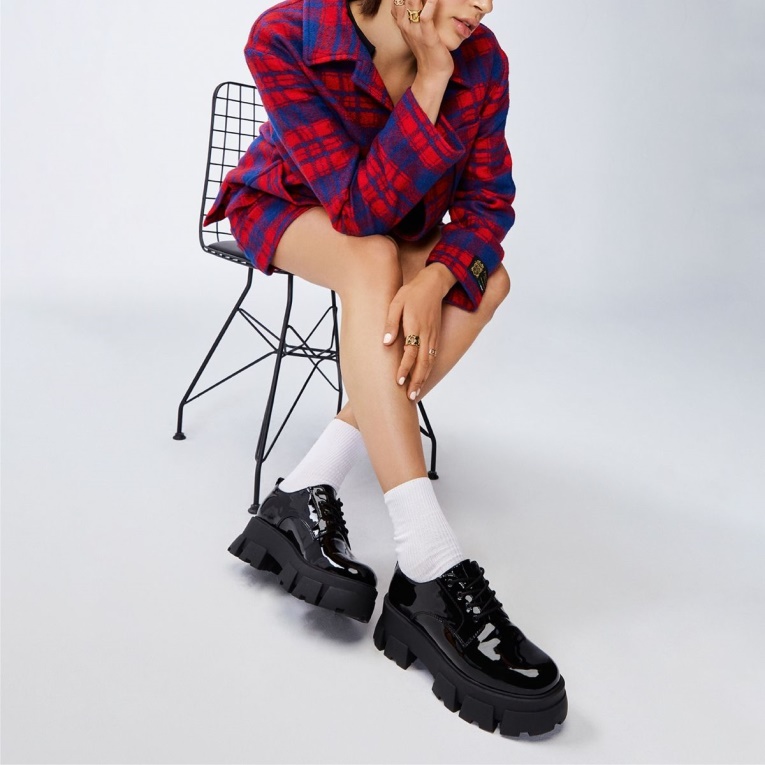 Negro Moda Aldo Bigbang Oxford Zapato Lug Suela