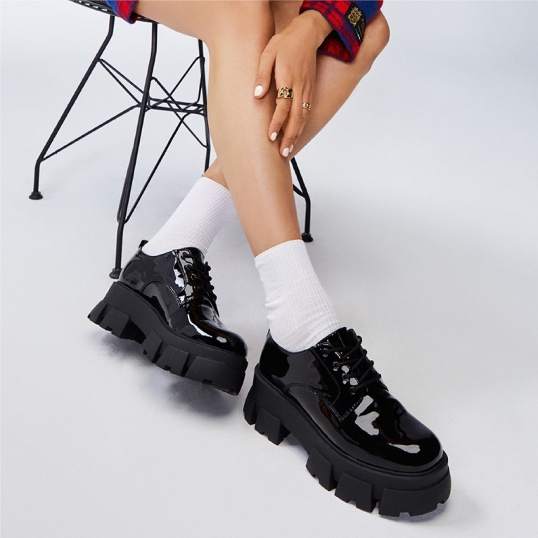 Negro Moda Aldo Bigbang Oxford Zapato Lug Suela