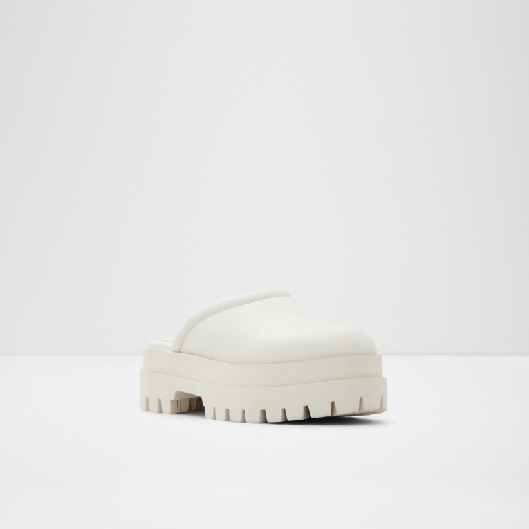 Aldo White Fashion Biglease Plataforma Mule Lug Suela