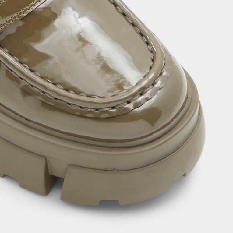 Moda Caqui Aldo Bigshow Mocasín Suela De Orejeta