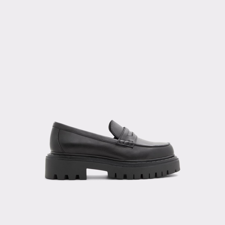 Aldo Fashion Mocasín Bigstrut Suela De Orejeta Negro