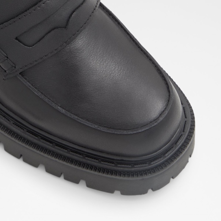 Aldo Fashion Mocasín Bigstrut Suela De Orejeta Negro