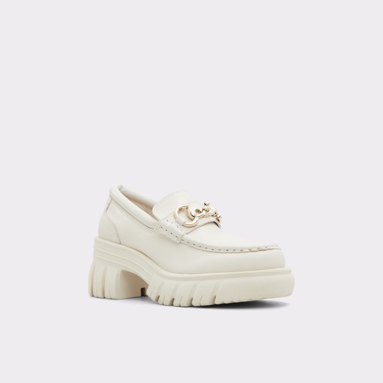 Mocasines Aldo Bigwalk Blancos De Moda Con Suela Dentada