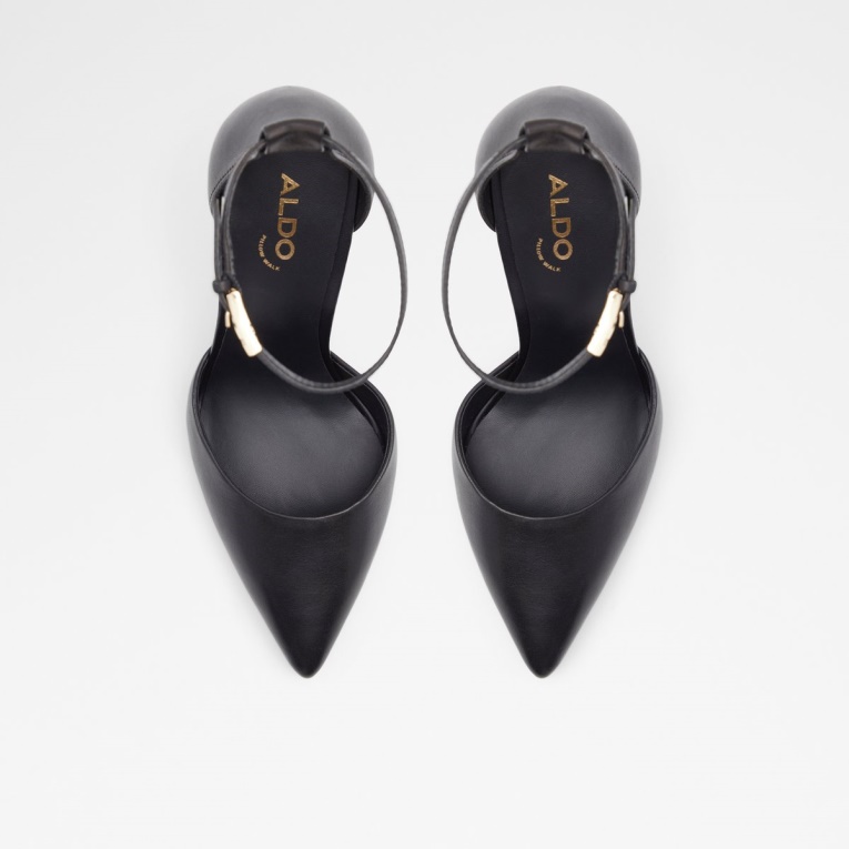 Aldo Nueva Llegada Blige Tobillo Correa Zapato De Tacón Tacón De Aguja Negro Moda