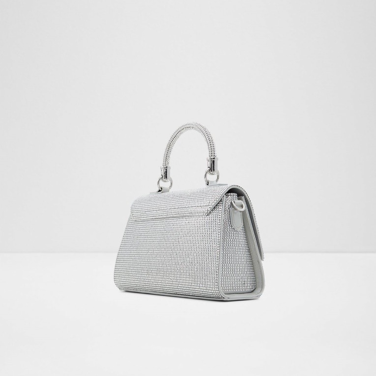 Aldo Blinggyx Bolso Con Asa Superior Plata Moda