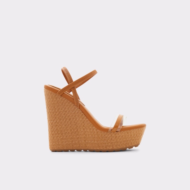 Sandalias De Cuña Bodish De Aldo Fashion Con Tacón De Cuña Beige Oscuro