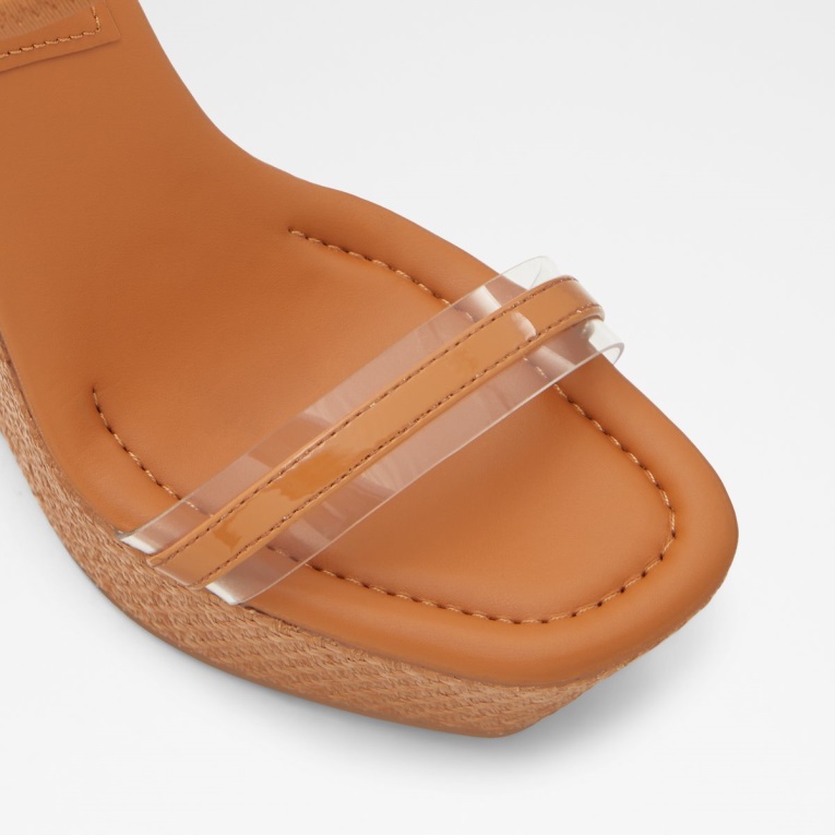 Sandalias De Cuña Bodish De Aldo Fashion Con Tacón De Cuña Beige Oscuro