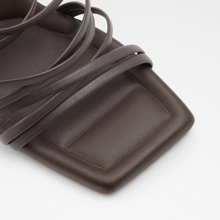 Sandalias De Tacón Con Tiras Y Bodisse Rojo De Moda De Aldo Tacón De Aguja