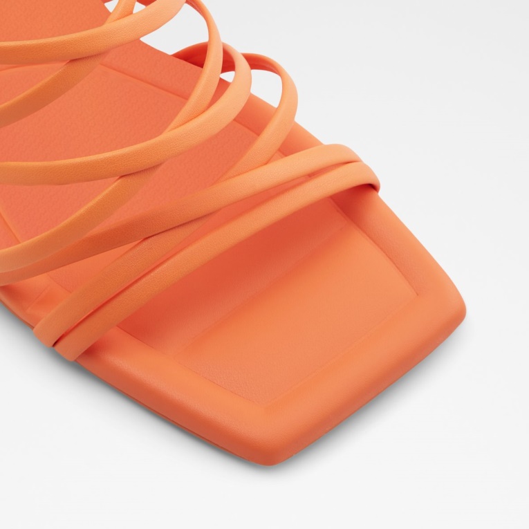 Moda Aldo Bodisse Sandalia De Tacón Con Tiras Tacón De Aguja Naranja Brillante