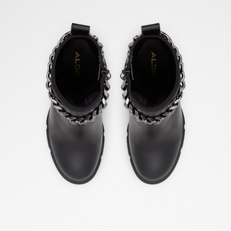 Moda Cuero Negro Liso Aldo Bolder